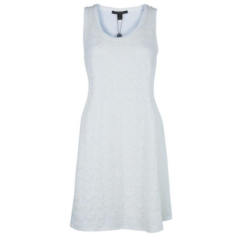 Louis Vuitton Monogram Crochet Linen Sleeveless Dress M For Sale at 1stdibs