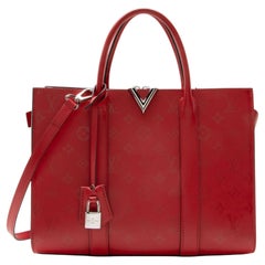 Louis Vuitton Monogram Cuir Plume Very MM Tote