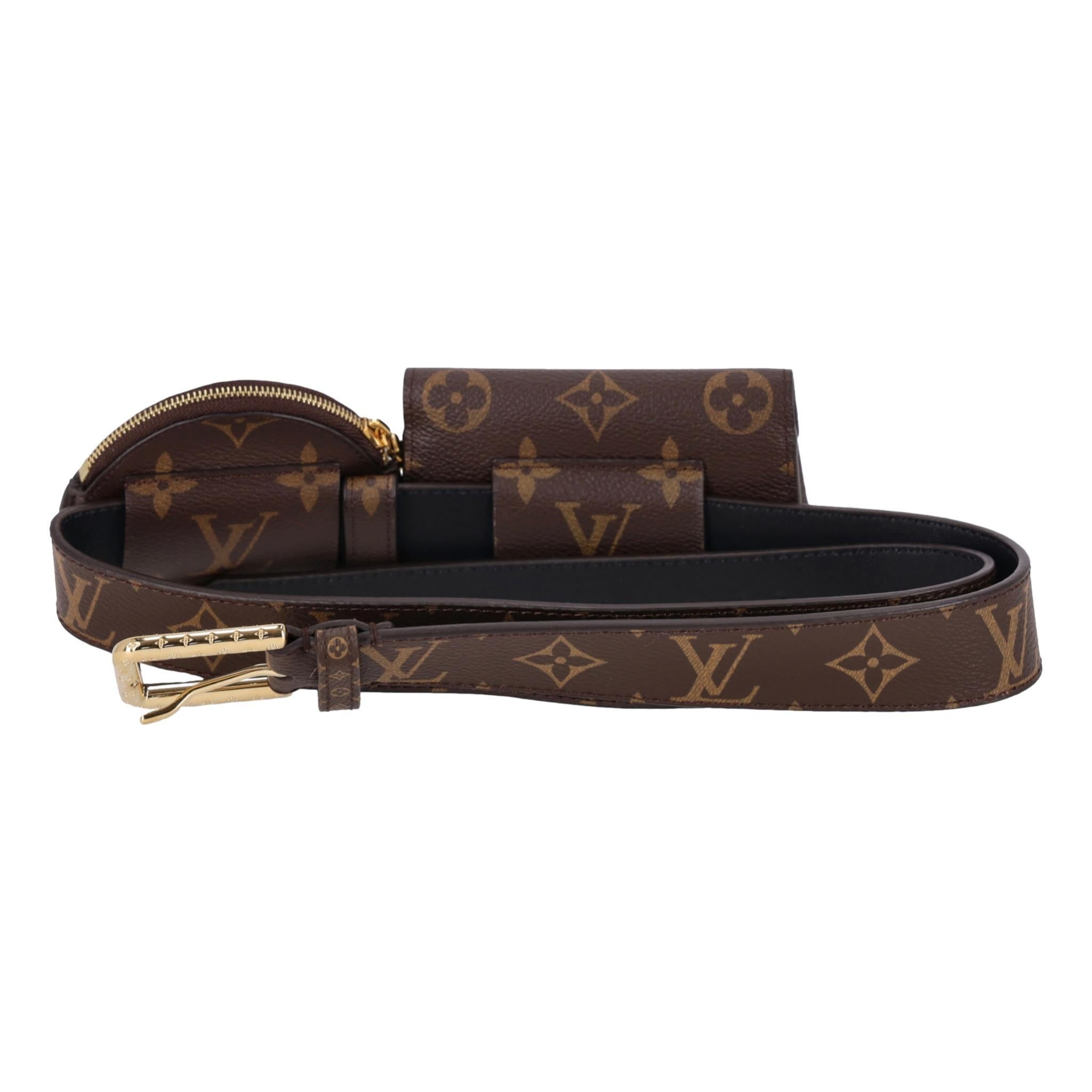 Noir Louis Vuitton Monogram Daily Multi Pocket Belt Bag en vente