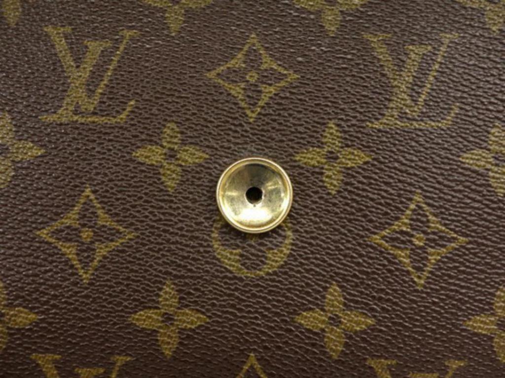 Louis Vuitton Monogram Dame Gm Envelope 233068 Brown Coated Canvas Clutch For Sale 4