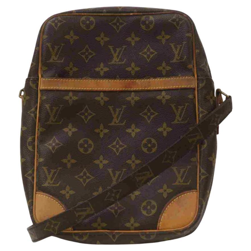 2006 Louis Vuitton Chocolate Calfskin Leather and Mini Monogram Canvas  Danube at 1stDibs