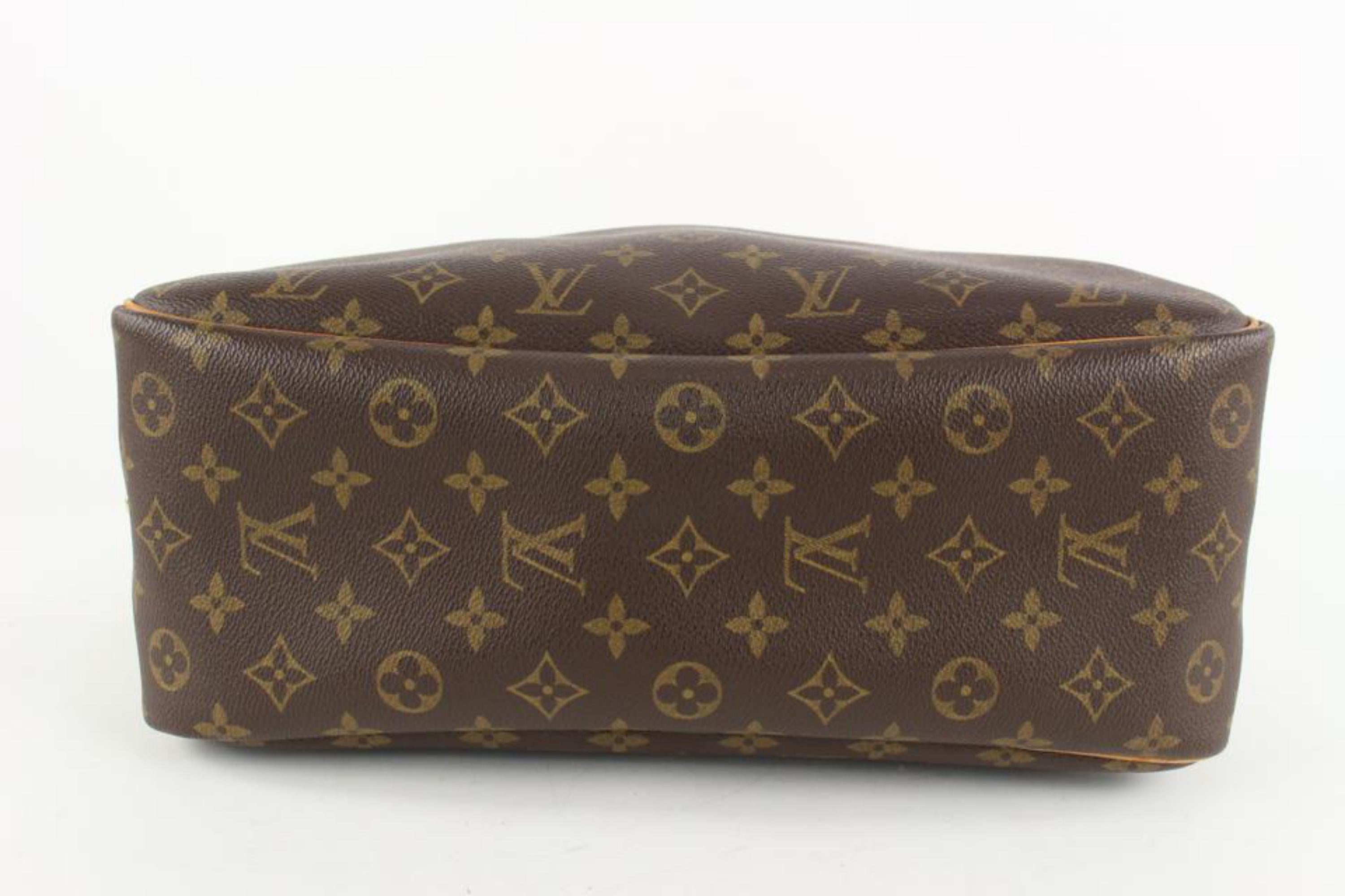 Brown Louis Vuitton Monogram Deauville Bowling Bag 114lv54
