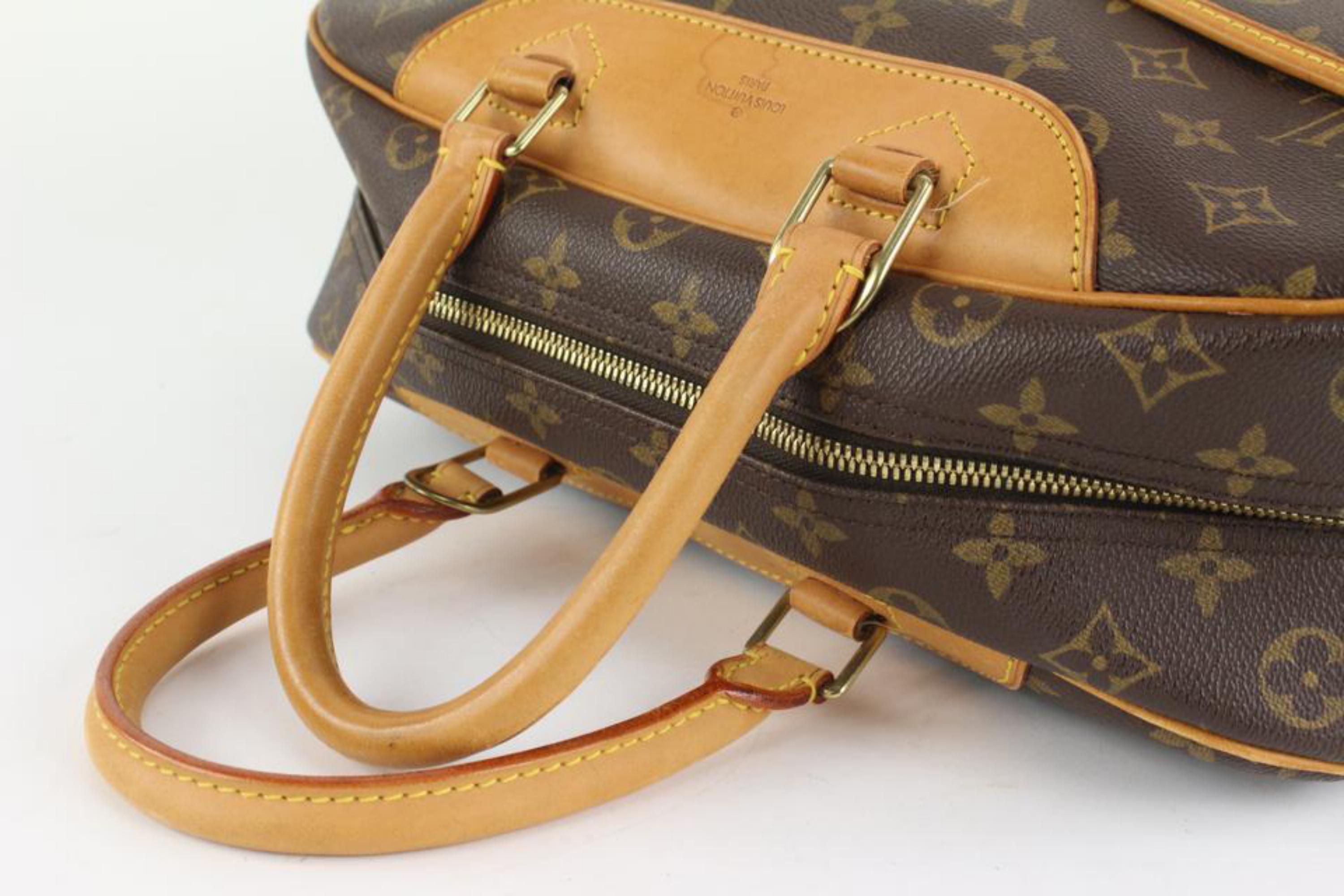 Louis Vuitton Monogram Deauville Bowling Bag 114lv54 In Good Condition In Dix hills, NY