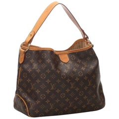 Used LOUIS VUITTON Monogram Delightful PM Brown Tote, Hobo Bag