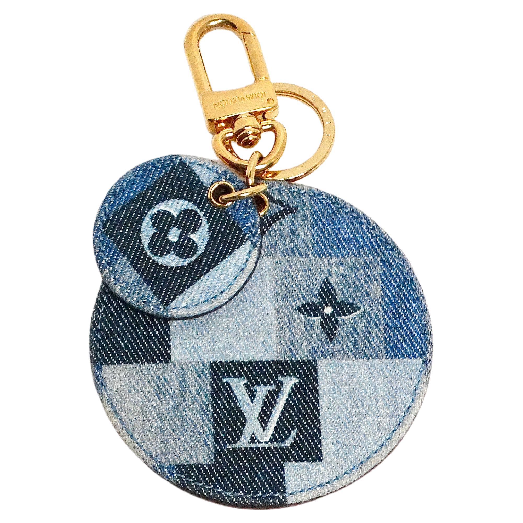 Louis Vuitton Monogram Denim and Red Leather Bag Charm