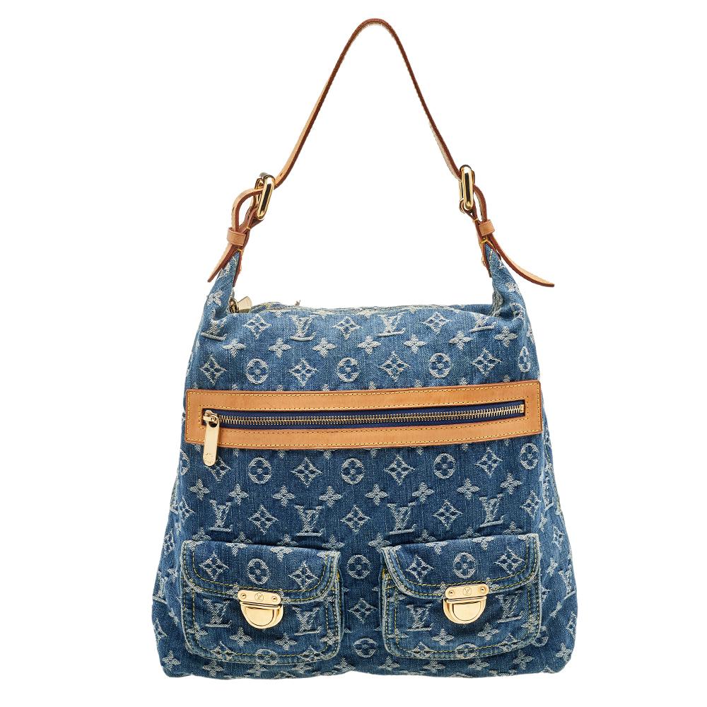 Louis Vuitton Monogram Denim Baggy GM Bag 1