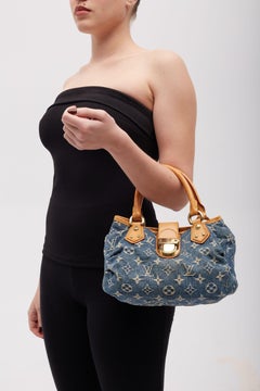 Louis Vuitton Monogram Denim Blue Pleaty Bag Mini