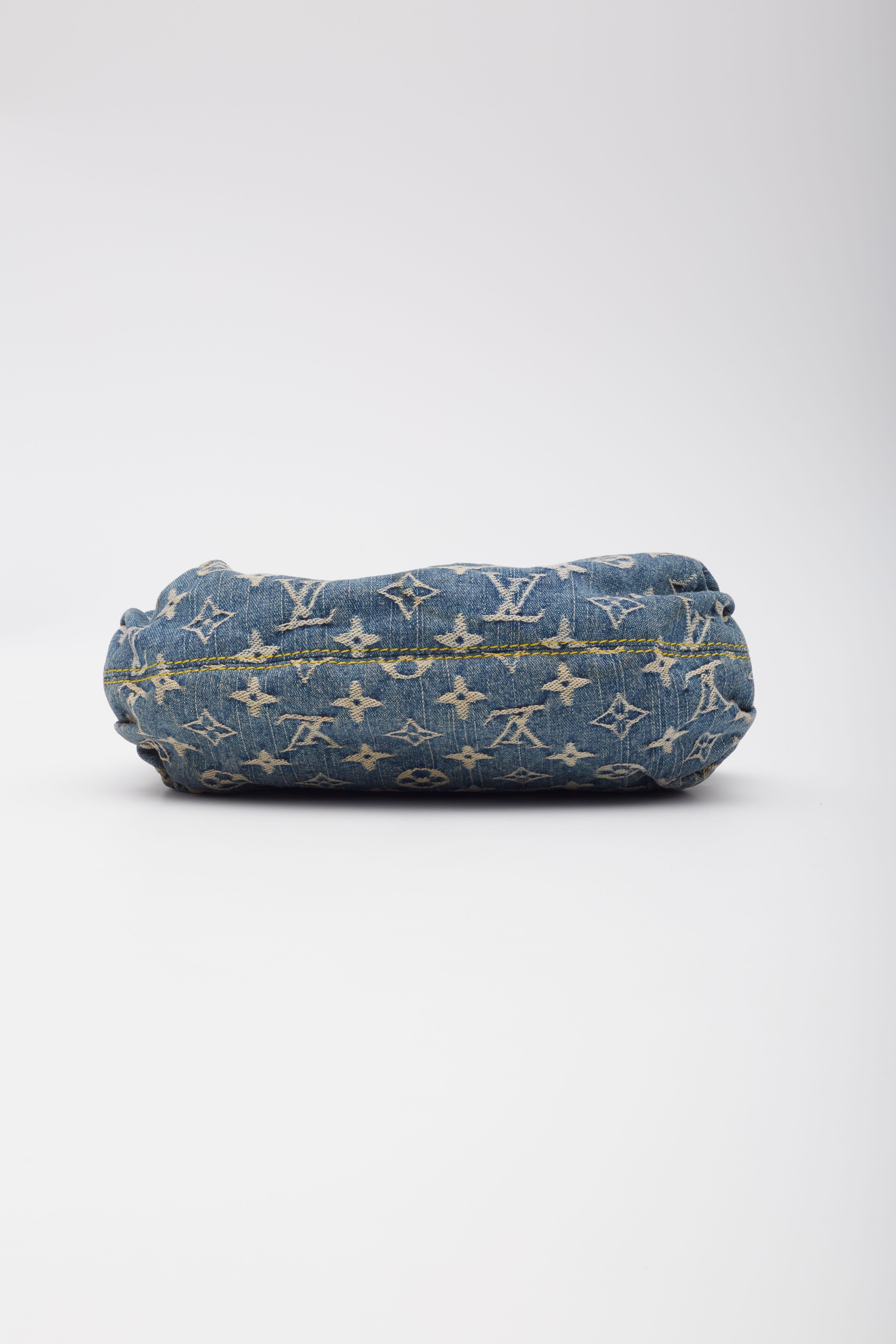 Louis Vuitton Monogram Denim Blue Pleaty Bag Mini For Sale 2