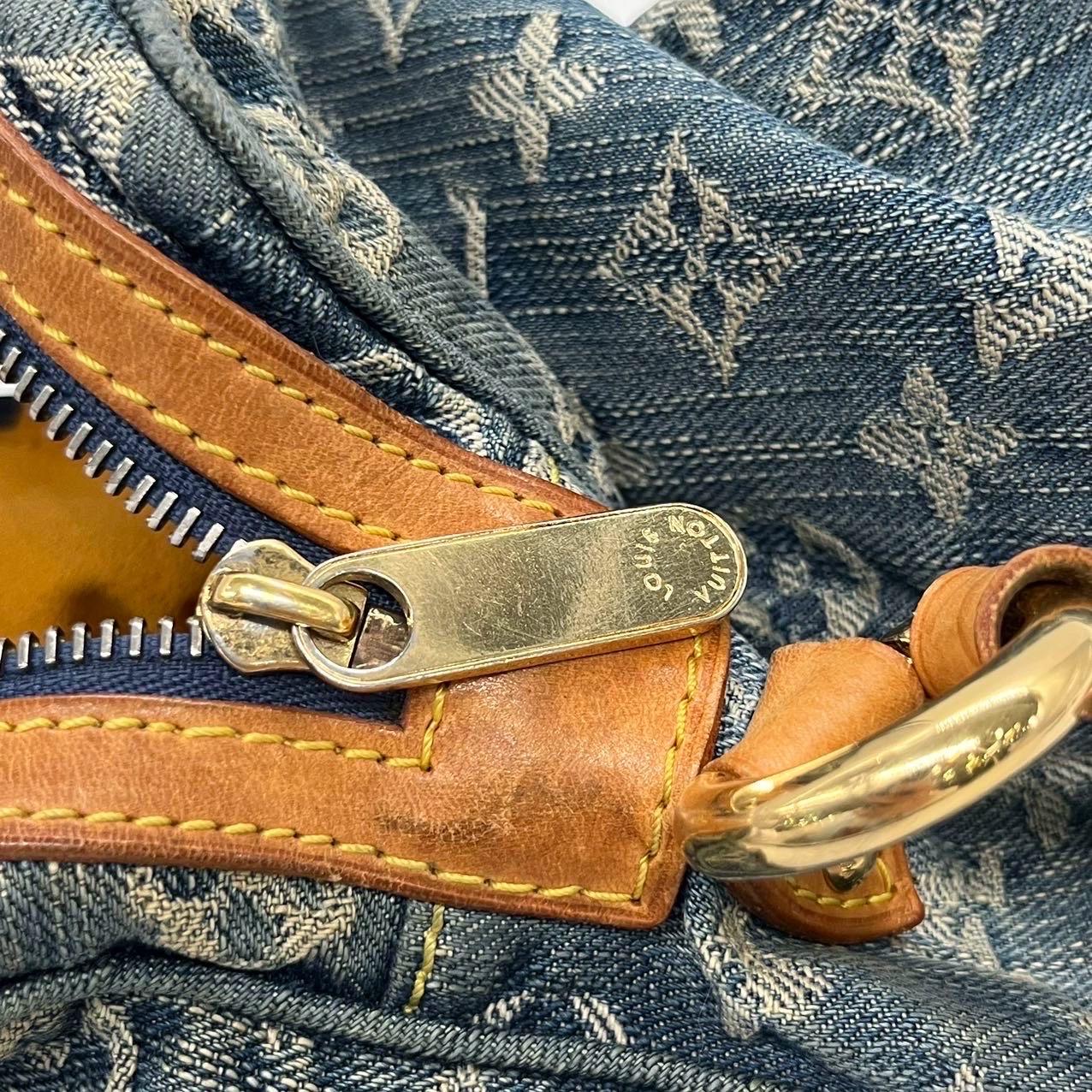 Louis Vuitton Monogram Denim Camera Crossbody Bag Blue For Sale 5