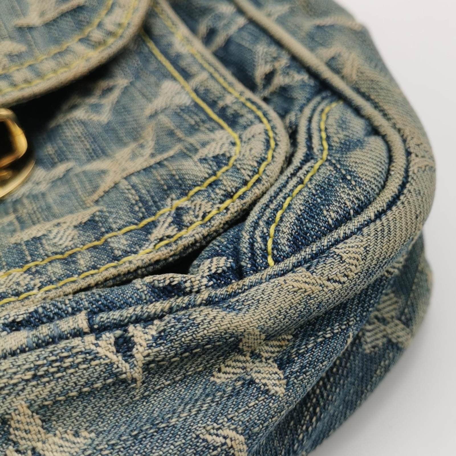 Louis Vuitton Monogram Denim Camera Crossbody Bag Blue For Sale 6