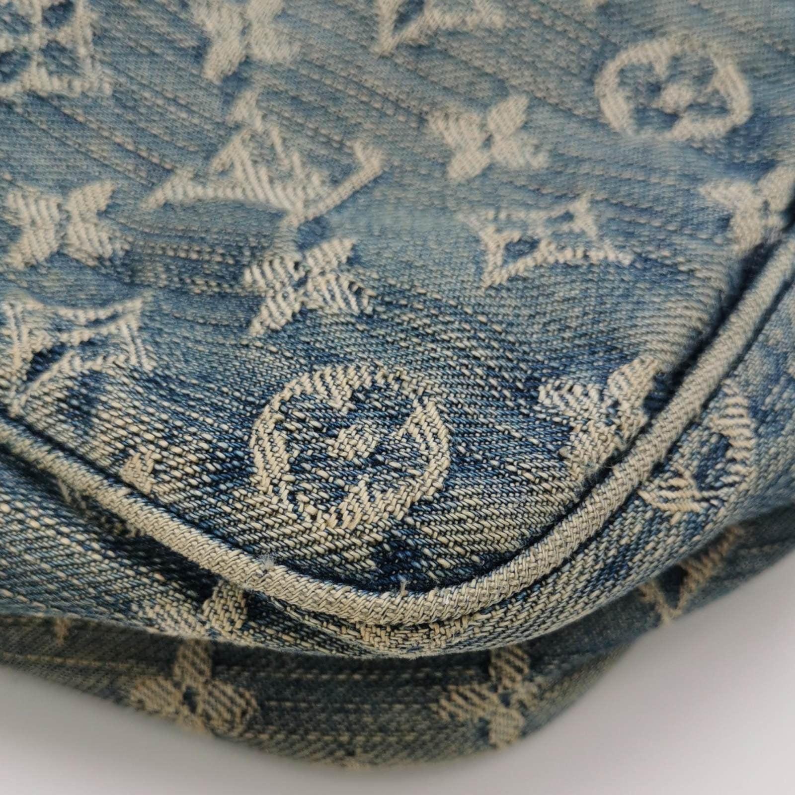 Louis Vuitton Monogram Denim Camera Crossbody Bag Blue For Sale 7