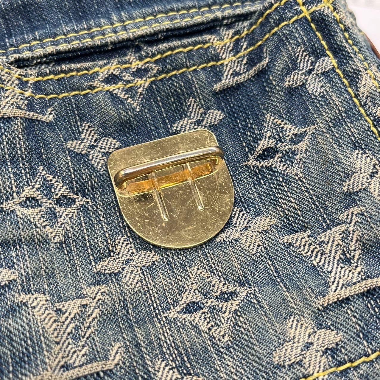 Louis Vuitton Monogram Denim Camera Crossbody Bag Blue For Sale 7