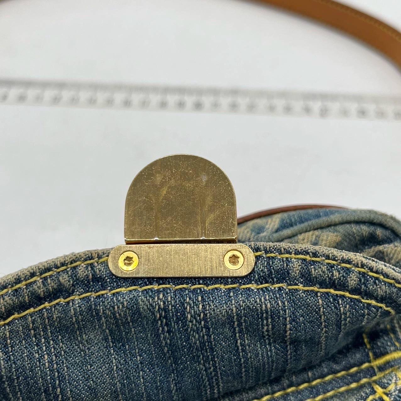 Louis Vuitton Monogram Denim Camera Crossbody Bag Blue For Sale 9