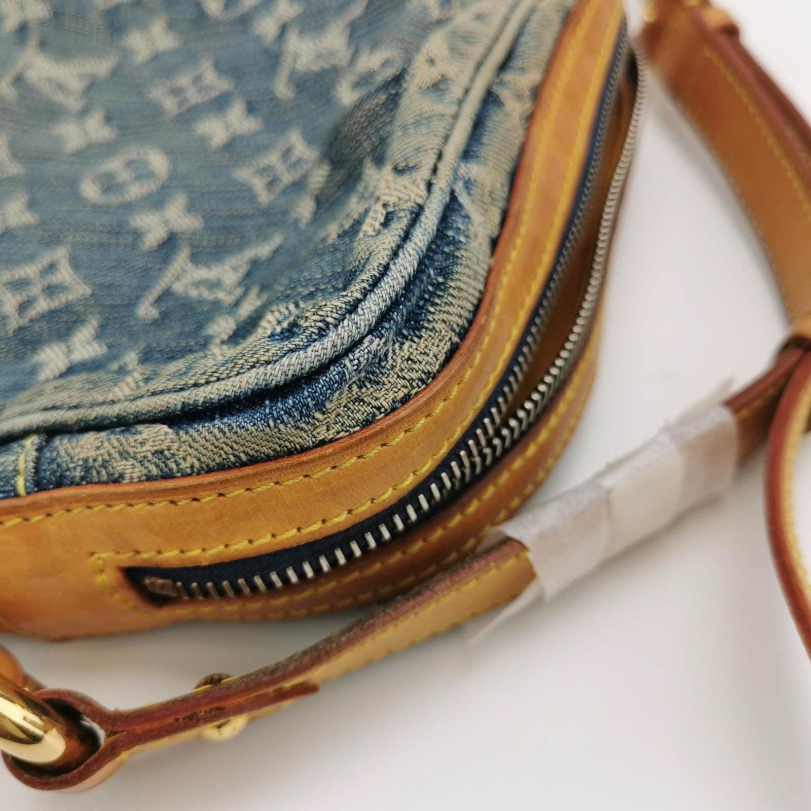 Louis Vuitton Monogram Denim Camera Crossbody Bag Blue For Sale 10