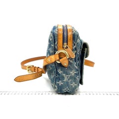 Louis Vuitton Monogram Denim Camera Crossbody Bag Blue