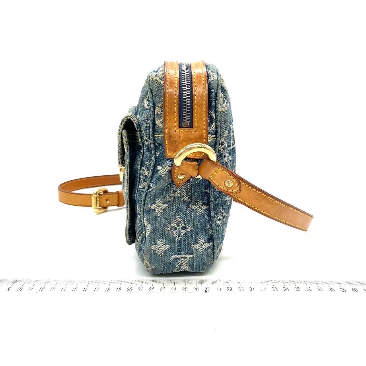 Louis Vuitton Monogram Denim Camera Crossbody Bag Blue For Sale 1