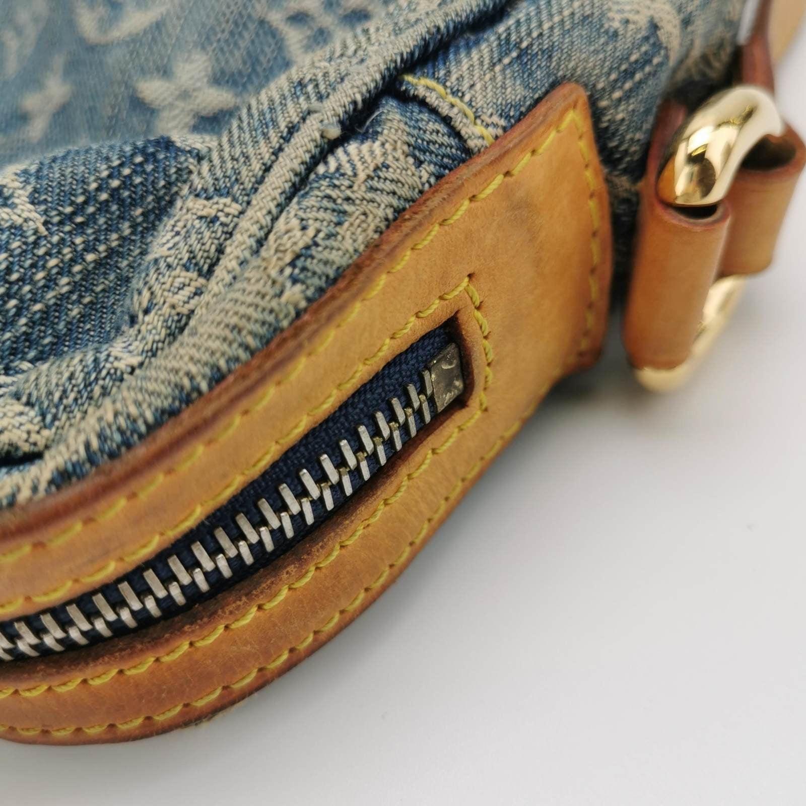 Louis Vuitton Monogram Denim Camera Crossbody Bag Blue For Sale 4
