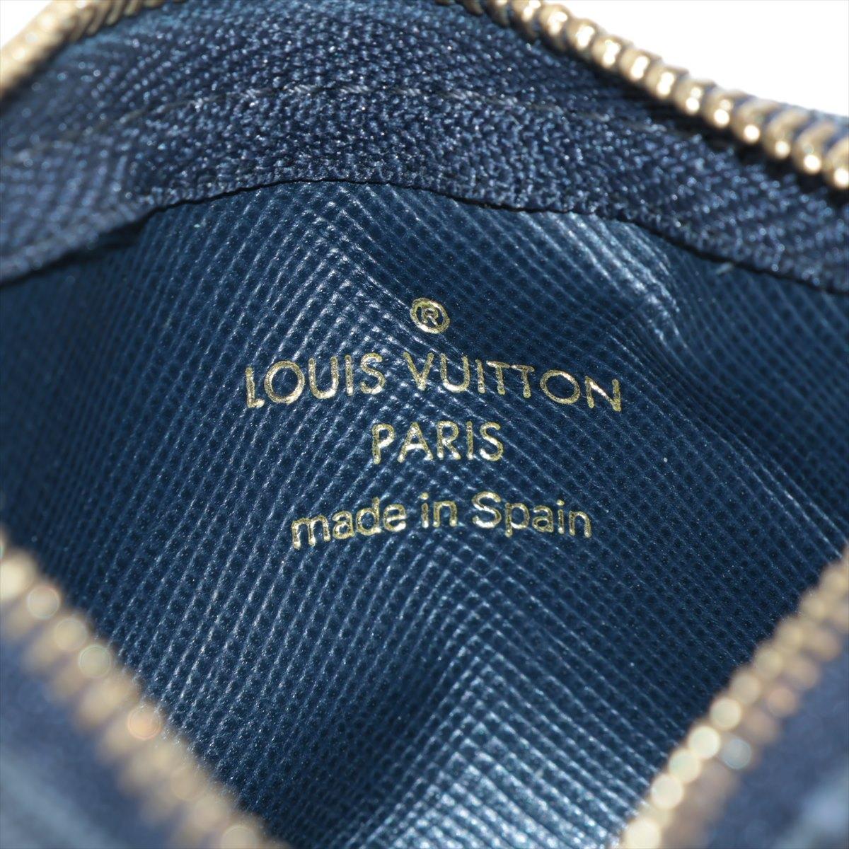 Louis Vuitton Monogram Denim Coin Purse Black 2