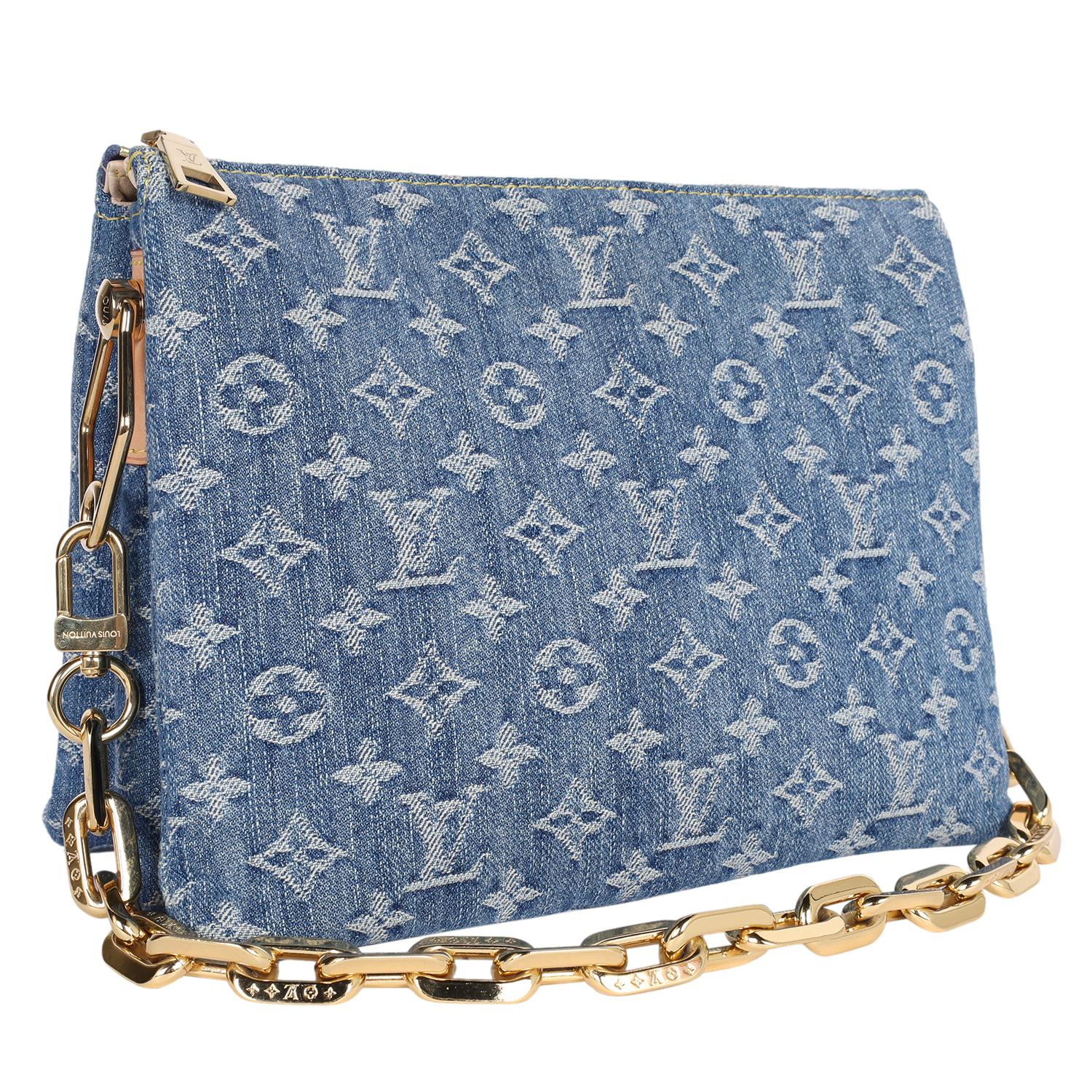 Donna LOUIS VUITTON Monogram Denim Coussin PM Blu in vendita