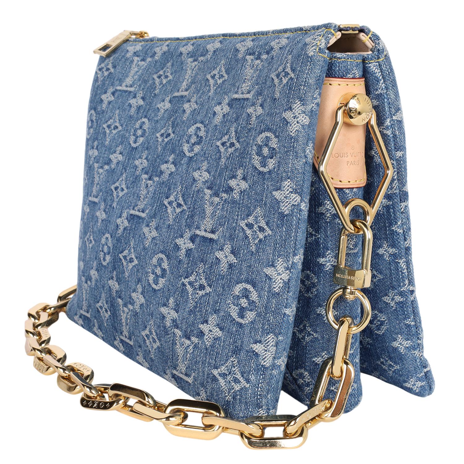 LOUIS VUITTON Monogram Denim Coussin PM Blu in vendita 2