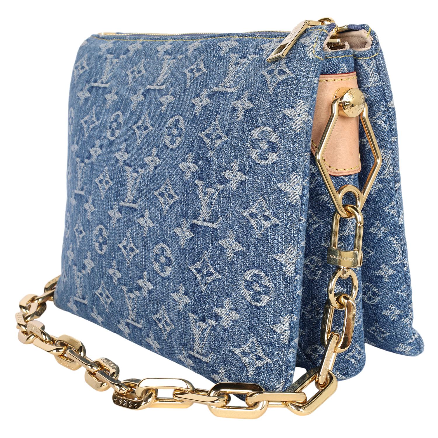 LOUIS VUITTON Monogram Denim Coussin PM Blu in vendita 4