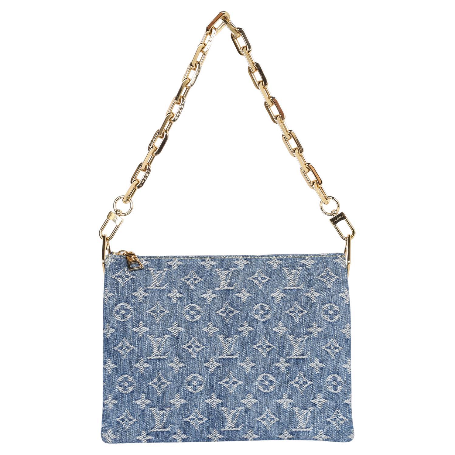 LOUIS VUITTON Monogram Denim Coussin PM Blu