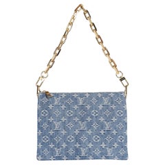LOUIS VUITTON Monogram Denim Coussin PM Blue