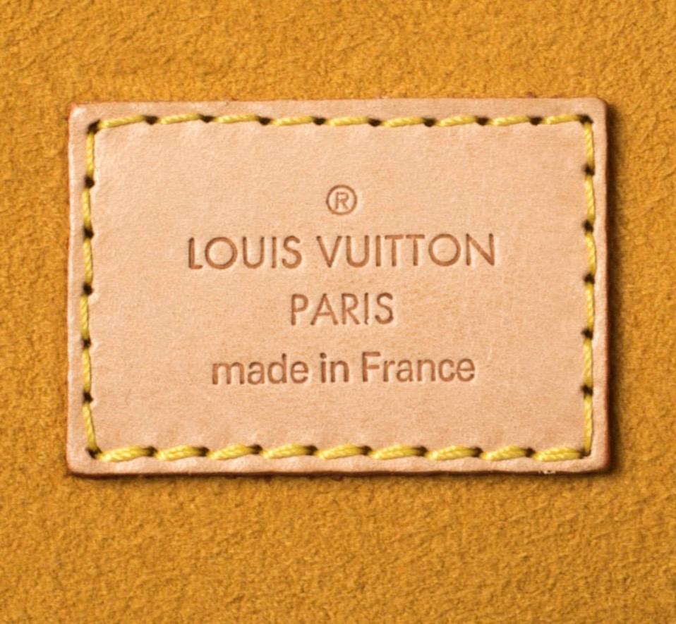 LOUIS VUITTON Monogram Denim Jeans Travel Bag Weekender including Strap & Charm 3