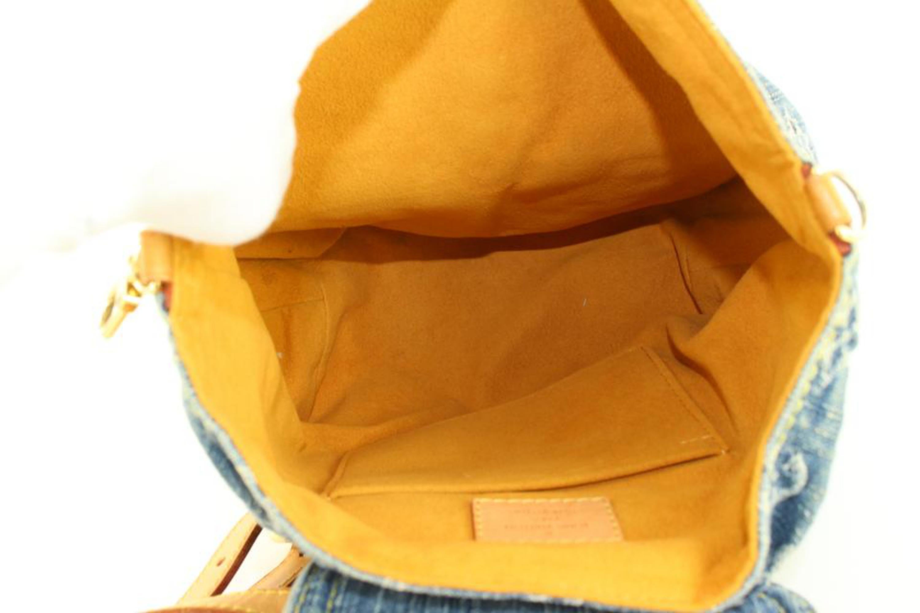 Louis Vuitton - Mini sac à dos à monogrammes en denim - Sac à dos a Dos PM 6LVJ1020 en vente 5