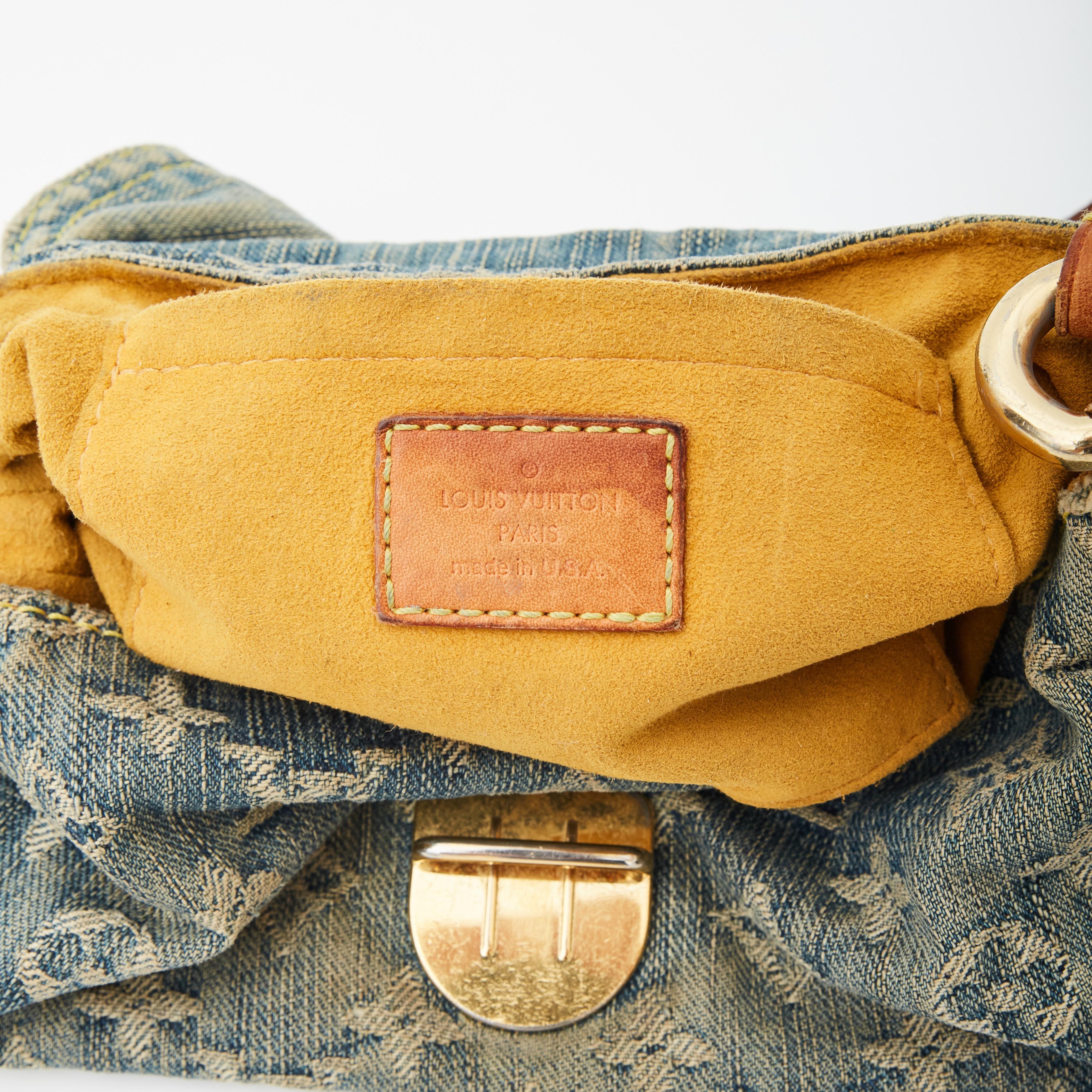 Louis Vuitton Monogram Denim Mini Pleaty Shoulder Bag In Good Condition In Montreal, Quebec