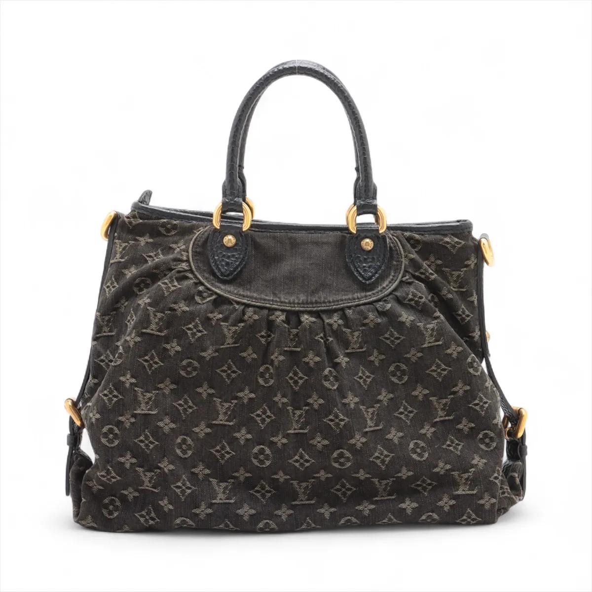 Noir Louis Vuitton Monogram Denim Neo Cabby GM
