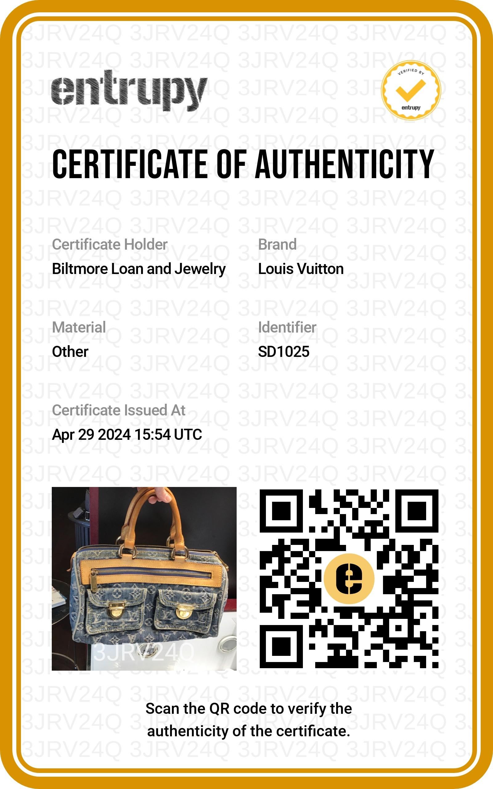 Louis Vuitton Monogram Denim Neo Speedy Handbag For Sale 6