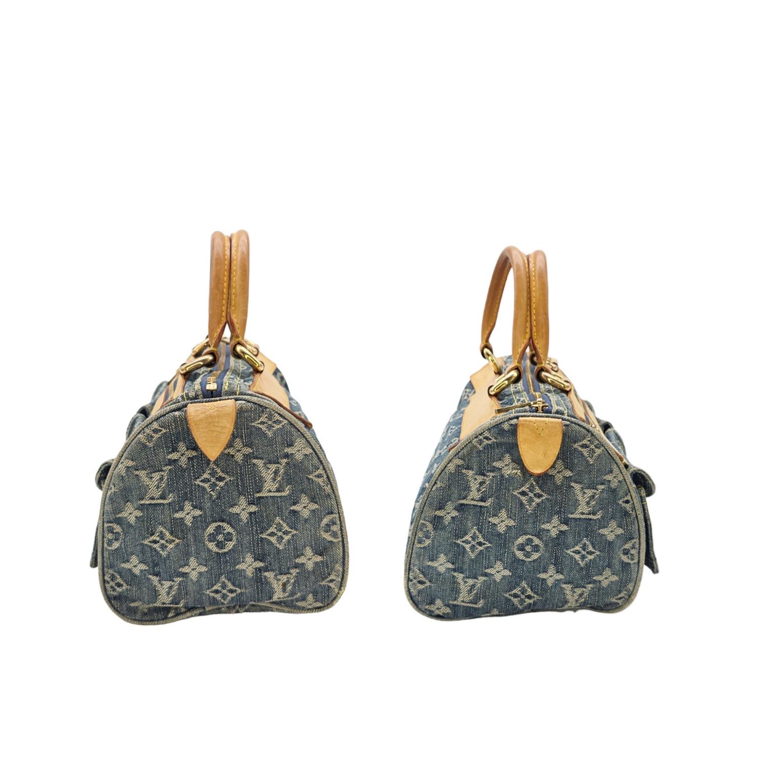 Women's Louis Vuitton Monogram Denim Neo Speedy Handbag For Sale