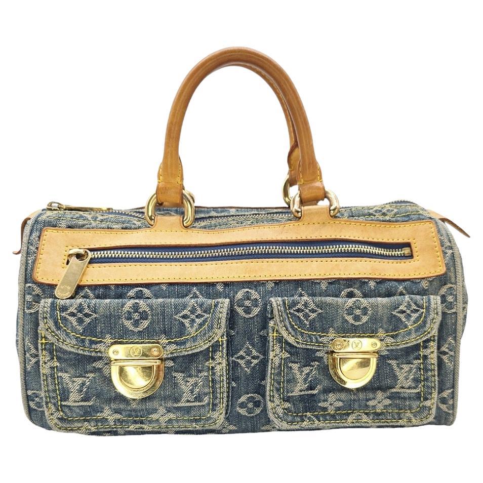 Louis Vuitton Monogram Denim Neo Speedy Handbag For Sale