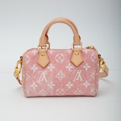 Louis Vuitton Monogram Denim Rose Nano Speedy Bag