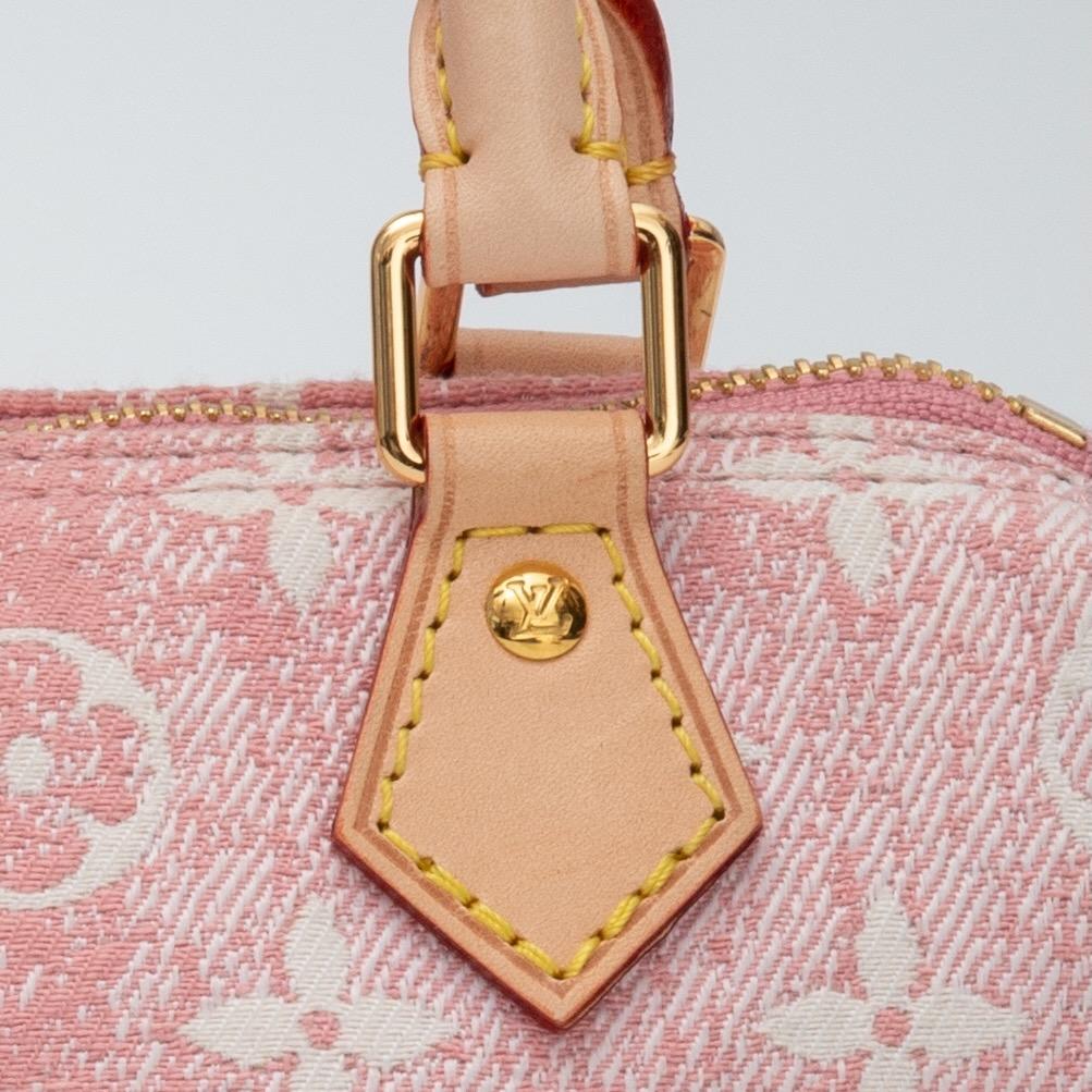 Louis Vuitton - Sac Nano Speedy en denim rose avec monogramme 2