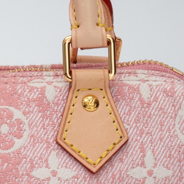 Louis Vuitton Pink Denim Nano Speedy