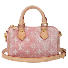 Néo speedy handbag Louis Vuitton Pink in Denim - Jeans - 23772708