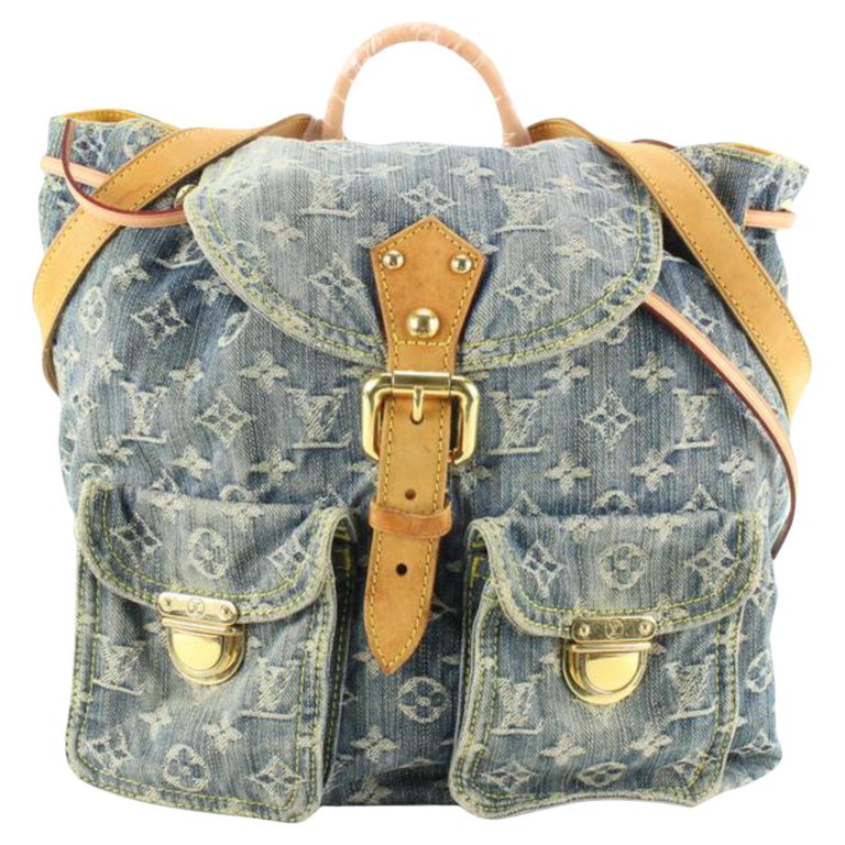 Louis Vuitton Monogram Denim Sac a Dos GM Backpack 34lk76s For Sale at  1stDibs