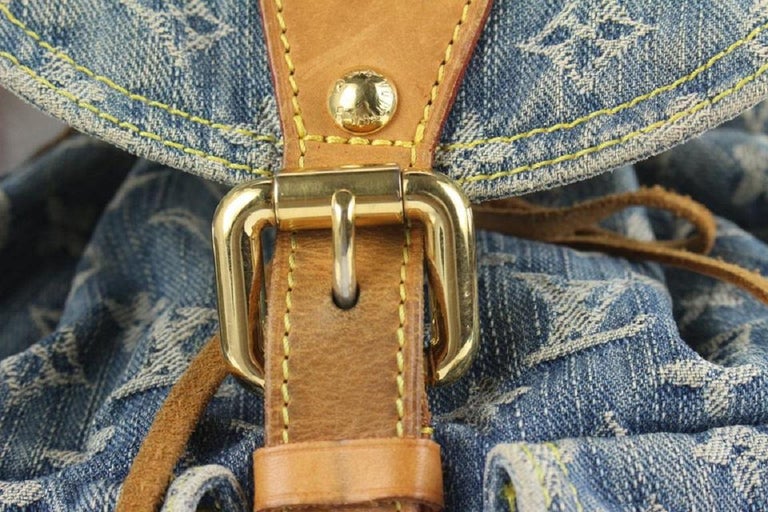 Bonhams : Louis Vuitton A Denim Sac a Dos Backpack, 2007 (includes spare leather  strap)