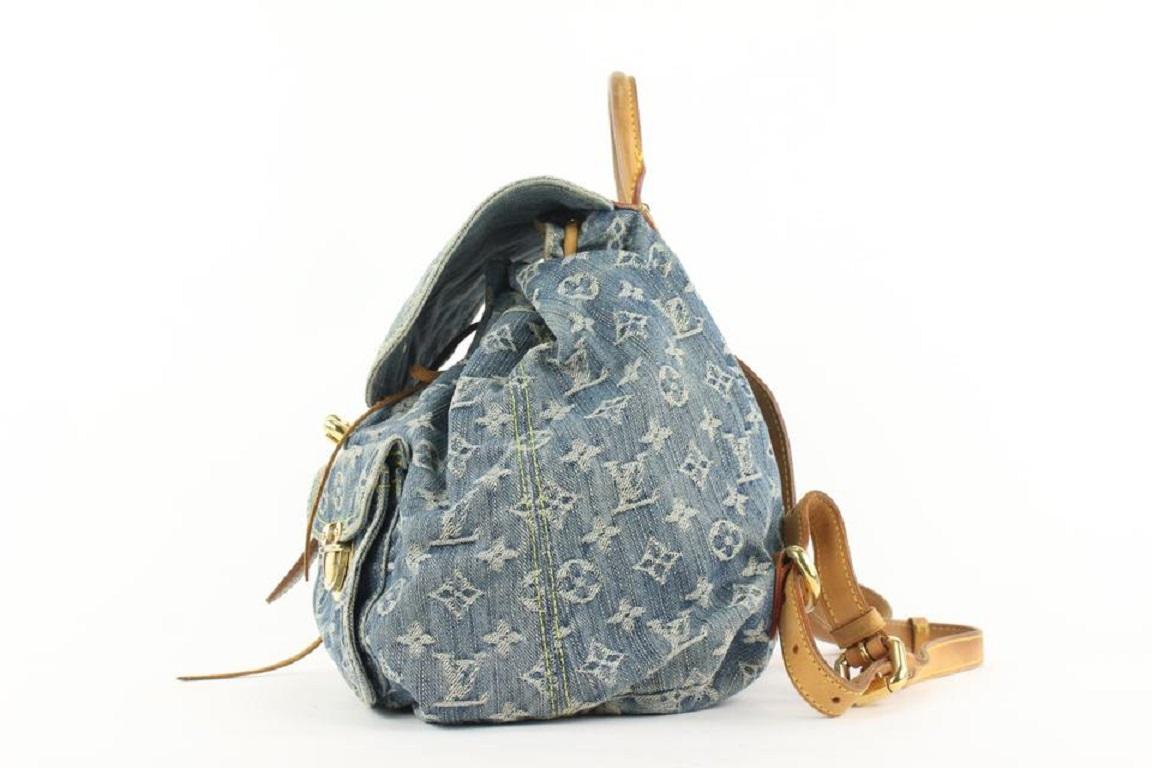 Louis Vuitton Monogram Denim Sac a Dos GM Backpack 934lvs415 For Sale 1