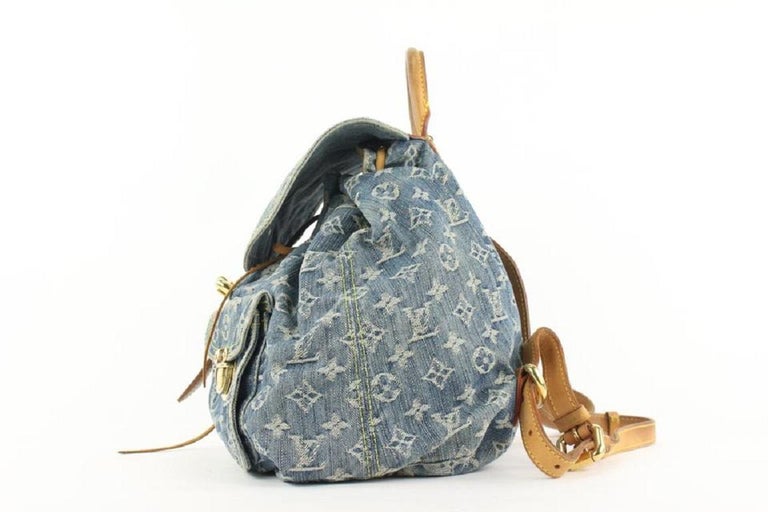 Bonhams : Louis Vuitton A Denim Sac a Dos Backpack, 2007 (includes spare leather  strap)