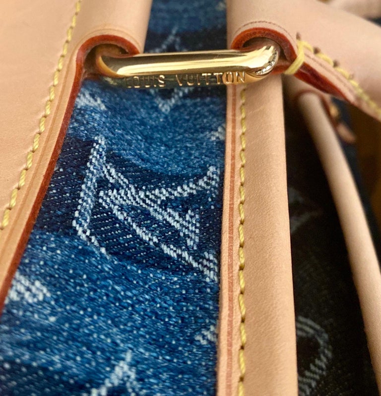 LOUIS VUITTON Monogram Denim Trunks & Bags Travel Shoulder Bag Weekender Charm For Sale 7