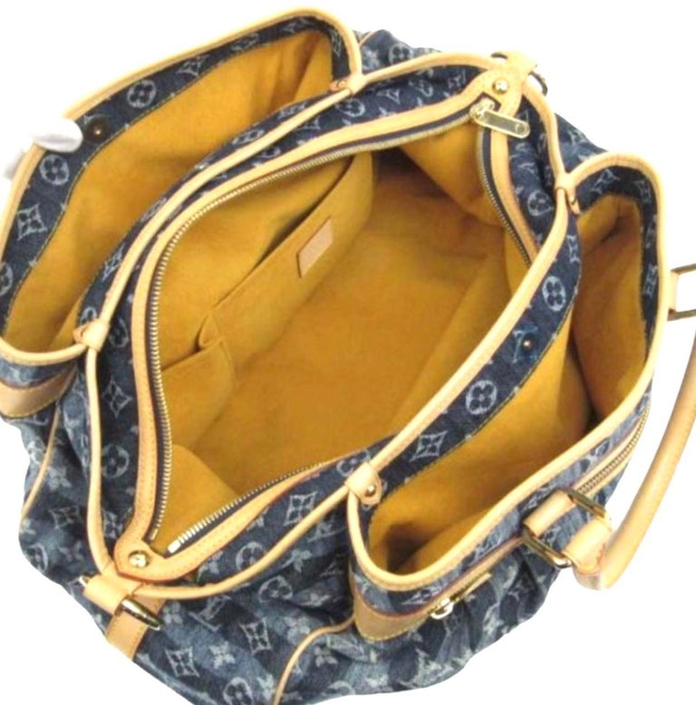 LOUIS VUITTON Monogram Denim Trunks & Bags Travel Shoulder Bag Weekender Charm For Sale 1
