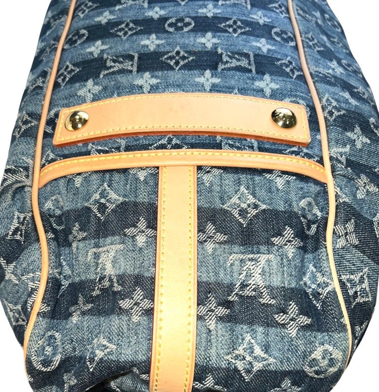 LOUIS VUITTON Monogram Denim Trunks & Bags Travel Shoulder Bag Weekender Charm For Sale 3