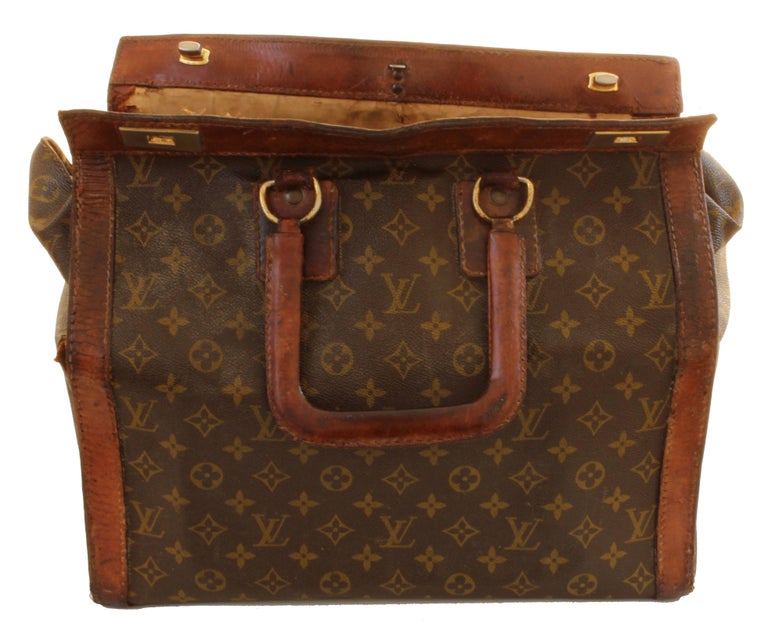 Louis Vuitton Monogram Doctors Bag Steamer Sac Tote Keepall 50s Rare