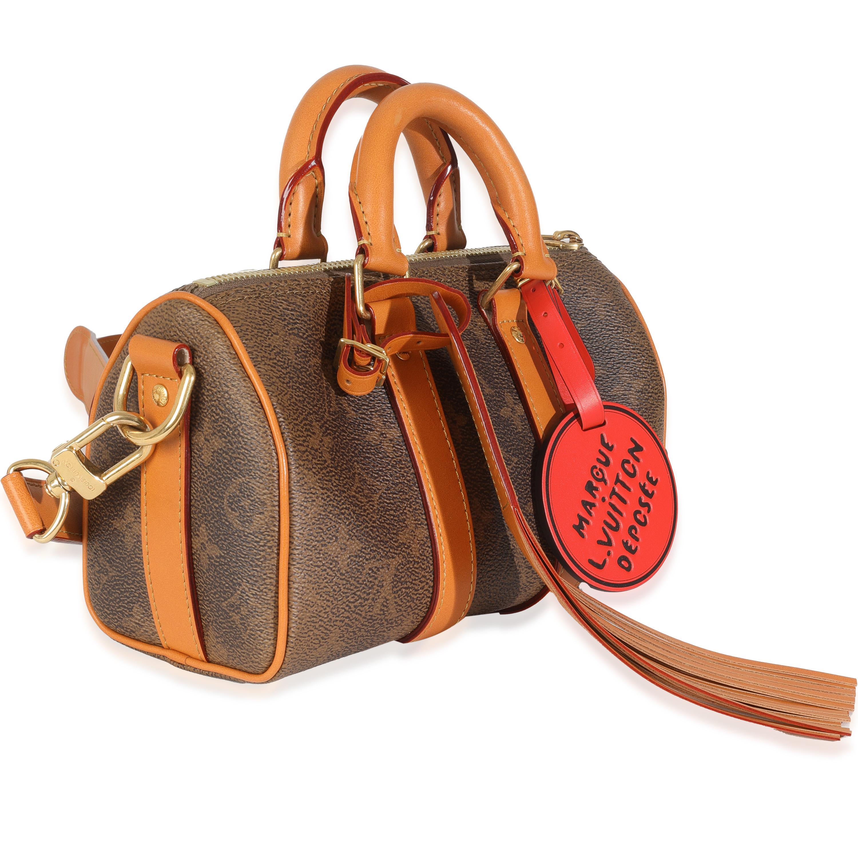 Listing Title: Louis Vuitton Monogram Dust Canvas Keepall Bandouliere 25
SKU: 146643
MSRP: 2970.00 USD
Condition: Pre-owned 
Condition Description: An early 20th-century design from Louis Vuitton, the Keepall bag is the epitome of the Maison's