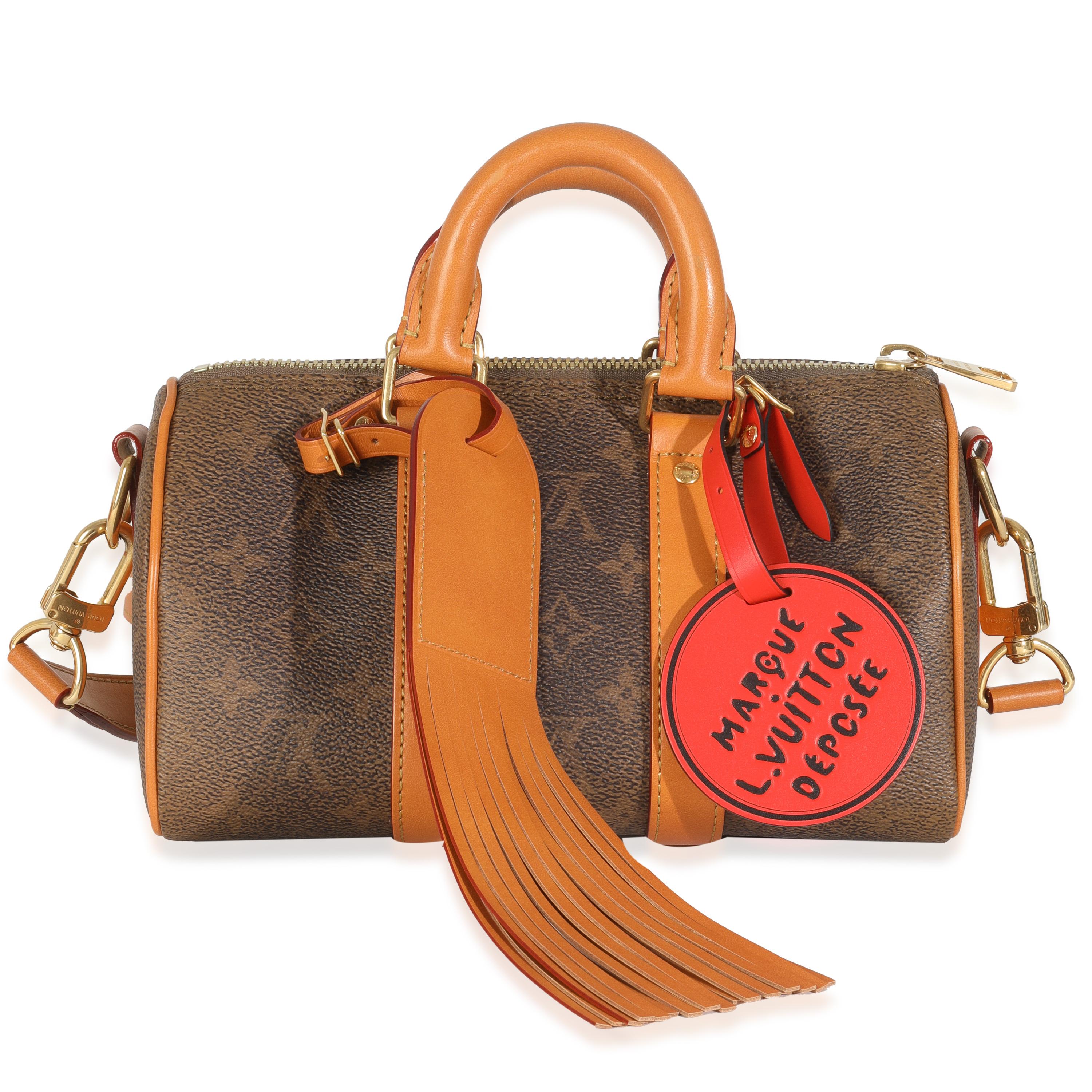 Louis Vuitton Monogram Dust Canvas Keepall Bandouliere 25 In Excellent Condition For Sale In New York, NY