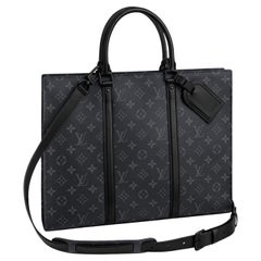 Louis Vuitton Monogram Eclipse & black leather Sac Plat Horizontal Zippé bag