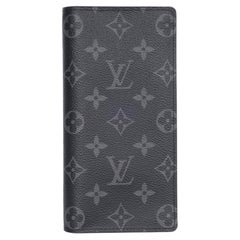 Cartera Louis Vuitton Monogram Eclipse Brazza de piel gris y negra